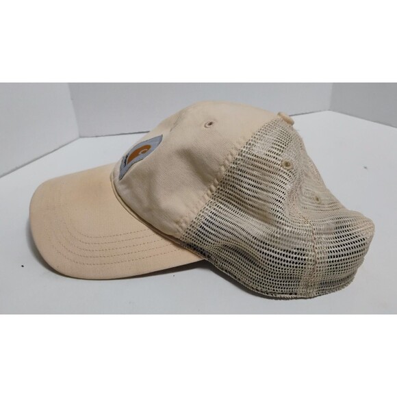 CARHARTT BRAND ADJUSTABLE SNAPBACK IVORY CANVAS FORCE RUGGED WORK CAP HAT - Picture 4 of 7